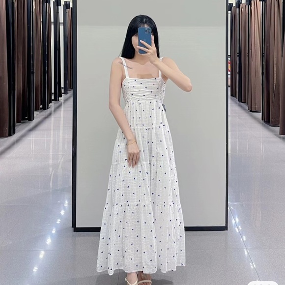 New Zara Embroidered Floral Dress - 0881/323 - Picture 9 of 16